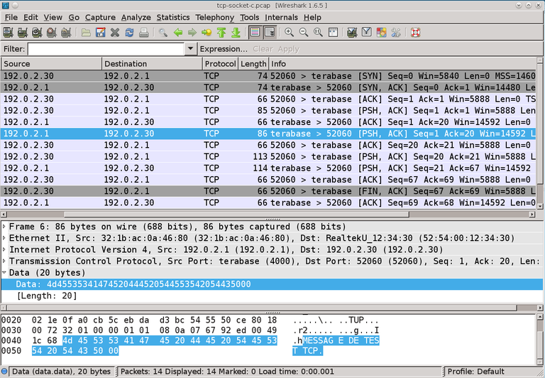 Wireshark et protocole TCP