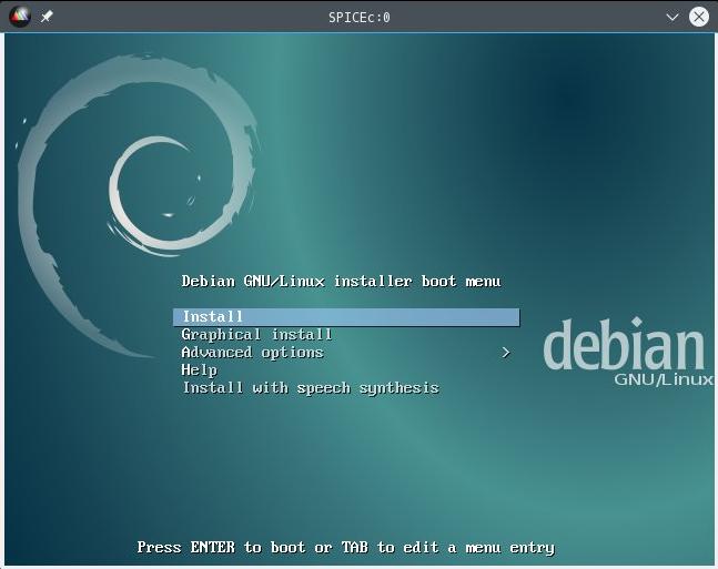 Écran d'installation Debian GNU/Linux